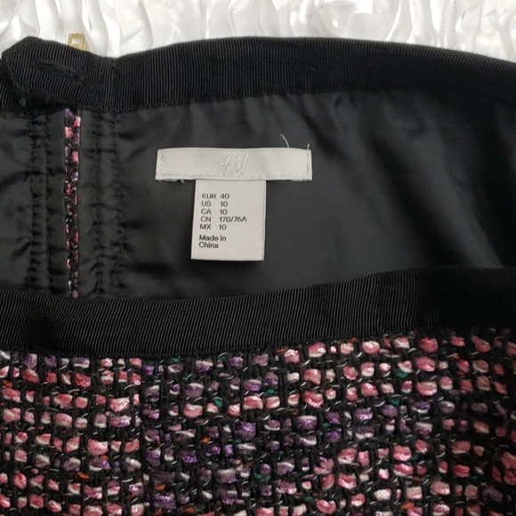 H&M Tweed wool Blend Women's skirt Size US 10 - Picture 7 of 8